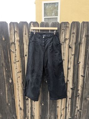 Size Medium - Loup Simone Black High-Rise Wide-Leg Pants